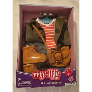 NEW! My Life As "Travel Fashion Set" for 18" Doll 6 pieces